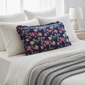 Premium Fabric Floral Design Removable Pillow Cover <b>for</b> Home & Hotel Luxury <b>Bed</b> Linen Bulk Supplier India Manufacturer - Product Image 3
