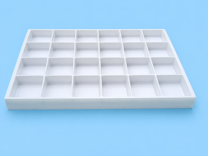 Barquette thermoformée sous vide avec 24 compartiments, barquette en plastique HIPS de qualité médicale et alimentaire, écologique et jetable - Product Image 3