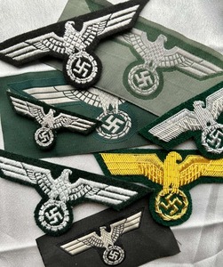 Aigle en fil d'or, aigle brodé en fil d'or, aigle en fil d'or doré, broderie en fil d'argent, aigle en fil d'or pour poitrine, aigle en fil d'or pour manche - Product Image 4