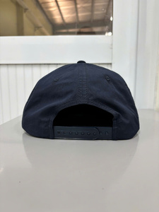 Custom 3D Embroidery Canvas Snapback <b>Cap</b> <b>Navy</b> <b>Blue</b> 6-Panel Flat Bill Unisex Adjustable Street Style Casual Hats - Product Image 4
