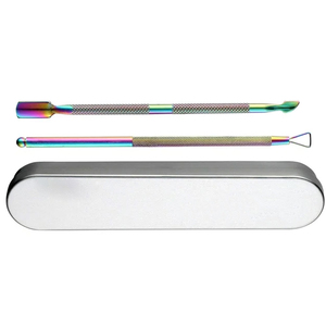 Herramienta Profesional de Acero Inoxidable de Doble Punta para Remover Esmalte en Gel, Empujador de Cutículas y Raspador de Cuchara para Manicura y Arte de Uñas al por Mayor - Product Image 1