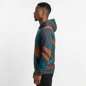 Sweat à capuche personnalisé pour homme, sublimation, streetwear moderne, conçu avec un tissu léger, impression intégrale. - Product Image 4