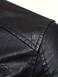 Veste de mode en cuir véritable à fermeture éclair personnalisée pour hommes de bonne qualité à des tarifs de gros Veste en cuir de couleur personnalisée pour hommes - Product Image 4