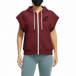 Vente en gros de sweats à capuche sans manches personnalisés de haute qualité pour hommes, motif imprimé multicolore, taille XS, basiques, coton mélangé - Product Image 5