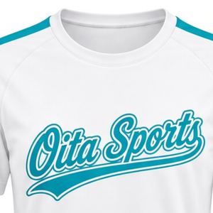 Maillot de cheerleading blanc turquoise à manches courtes, vêtements de sport athlétiques pour équipes, uniforme d'entraînement performant pour les équipes de cheerleading - Product Image 5