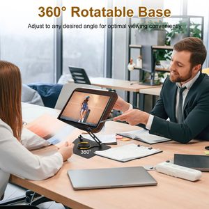 Supporto per Libri e Documenti in Legno Regolabile in Altezza, Rotazione a 360 Gradi, Pieghevole, 1pz/2pz, Supporto per Lettura per Utenti Laptop - Product Image 4