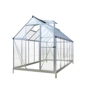6 'X 12' serra da giardino cristallina con telaio in alluminio con sistema di grondaia integrato Vents-TMG-GH612 del tetto - Product Image 1