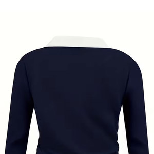 <b>Top</b> Selling Customized Price Women Full Sleeve for Shirt Cotton Blend Collared T Shirt Casual Office Wear Breathable Knitted - Product Image 5