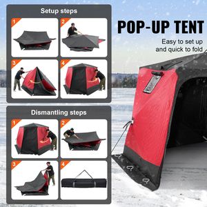 "4-6 Person Insulated Winter Ice Fishing <b>Tent</b> 50 Sq Ft Fishable Area Portable Thermal Ice Shanty" - Product Image 4