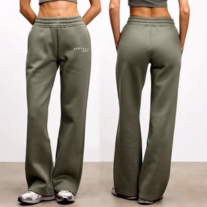 Pantalones de chándal de invierno extragrandes personalizados para mujer, de pierna ancha recta, cintura elástica, estilo hip hop, ropa de calle, chándales - Product Image 5