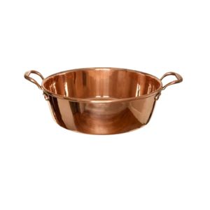 Passoire de cuisine artisanale en cuivre martelé avec poignées en laiton pour le lavage et l'égouttage des aliments, fruits et légumes - Vente en gros - Product Image 2
