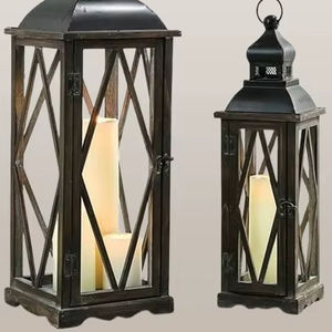 <b>Top</b> Selling Luxury Design Stainless Steel Candle Lanterns With Matt Black Finish for Outdoor And Home Decoration Handmade - Product Image 1