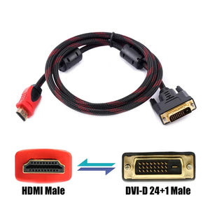 For to DVI Male to Male Golden Plated <b>Cable</b> 1080P 24+1 Pin Braided Display Connector for Monitor Projector TV - Product Image 5
