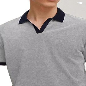 เสื้อโปโลกอล์ฟทรงเข้ารูปพิมพ์ลายโลโก้ตามสั่ง ผ้าคอตตอนผสมโพลีเอสเตอร์ ยืดหยุ่นได้ สำหรับผู้ชาย รุ่น 2027 - Product Image 5