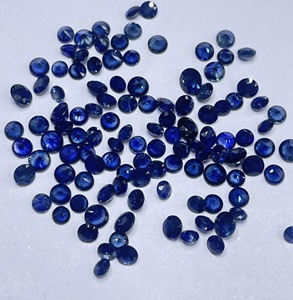 Zafiro Azul Natural de Primera Calidad, Calentado, Corte Redondo de 2-3.5mm, Color Azul Real, Gema Suelta para Hacer Collares - Product Image 1