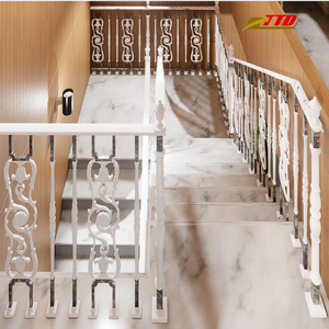 Barandilla de Escalera de Lujo en Hierro Forjado y Aleación de Aluminio, Diseño Moderno, Detalles Hechos a Mano, Estructura Resistente para Mayor Seguridad, Sofisticada - Product Image 6