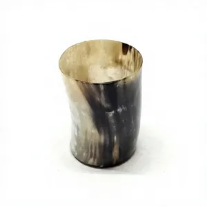 REHMAN CRAFT Handmade Eco-Friendly Buffalo Horn Horn Glass Drinking <b>Cups</b> Tumbler Set - Product Image 5