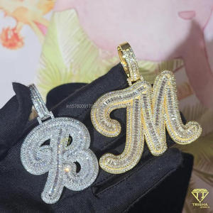 Collier chaîne personnalisé style rappeur avec pendentif « DANIE » en moissanite et diamants, bijoux scintillants - Product Image 5