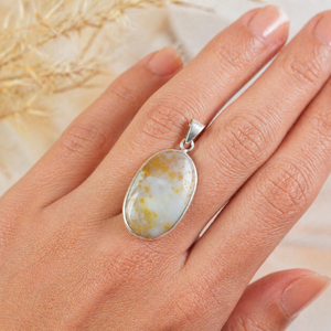 Top Quality Dendrite Agate Pendant 925 Sterling Silver Rose Gold Yellow Gold Plated Handmade Oval Gemstone Jewelry Gift Women he - Product Image 3