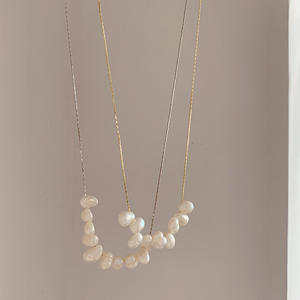 Collar de Perlas de Agua Dulce Natural con Diseño Coreano, Estilo Simple, Temperamento Femenino, Personalizado, Sonrisa, Influencer de Internet - Product Image 1