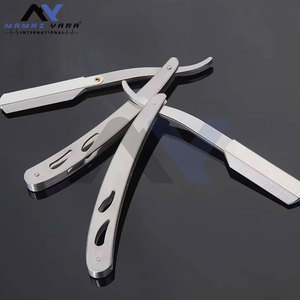 Navaja de Afeitar Recta de Acero Inoxidable Personalizada al por Mayor con Cuchilla Desechable, Cuchillo de Afeitar para Barbería, Navajas Más Vendidas - Product Image 3
