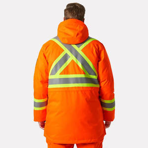 Veste de sécurité unisexe haute visibilité imperméable ZULARI IMPEX avec capuche et bandes réfléchissantes, certifiée CE, pour la détection des aiguilles, vêtements de travail - Product Image 2