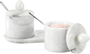Porte-épices élégant, porte-condiments haut de gamme, décoration de cuisine de luxe, accessoire artisanal pour sel et poivre, style minimaliste. - Product Image 3