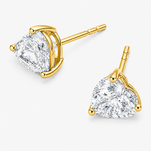 Boucles d'oreilles clous en diamant de laboratoire taille brillant rond de 2 carats en or massif 14 carats pour mariage, anniversaire, fête et cadeau - Product Image 5