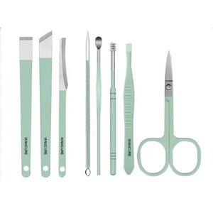 (SILVER - RED) 10pcs Manicure <b>Set</b> Travel Mini <b>Nail</b> Clippers Kit Pedicure Care Tools Stainless Steel Instrument <b>Set</b> 2026 - Product Image 3