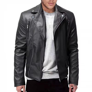 Genuine Leather <b>Men's</b> Retro <b>Old</b>-Fashioned Motorcycle <b>Jacket</b> Pure Head Layer Cowhide Slim-Fit Lapel Coat Casual Trend - Product Image 2