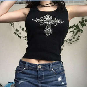 T-shirts légers et écologiques pour femmes, coupe ajustée, 100 % coton, avec logo personnalisé en strass, pour l'été - Product Image 4