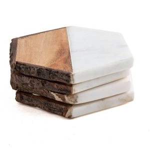 Eco-Friendly Marble <b>Table</b> <b>Protection</b> Coasters Durable Washable Natural Stone Mats & Pads - Product Image 4