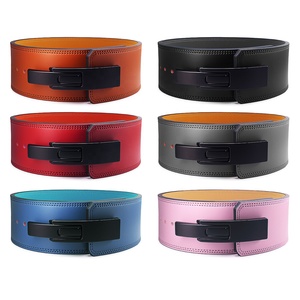 Ceinture de musculation robuste, écologique et respirante avec boucle à levier, épaisseur 13 mm, en cuir de vachette antidérapant, sangle amovible, protection professionnelle - Product Image 2