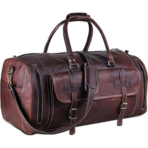 2026 Hot Sale High Premium Quality Genuine <b>Leather</b> Duffle <b>Bag</b> for <b>Men</b> Luxury Sport-Style <b>Travel</b> Duffel <b>Bag</b> for Gym Use - Product Image 4