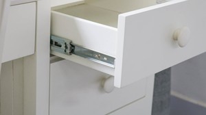Bureau d'écriture moderne en bois blanc réglable avec 3 tiroirs et armoire de rangement, mobilier de bureau autoportant pour usage domestique/commercial, DIY - Product Image 6