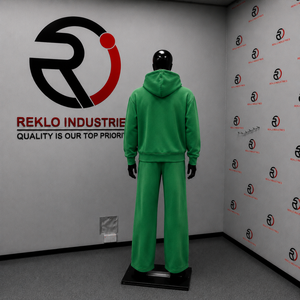 Green Washed <b>Full</b> <b>Zip</b> <b>Hoodie</b> Tracksuit Men Custom Logo Two Piece Casual Streetwear Jogging Suit Relaxed Fit Sportswear Set Whole - Product Image 4