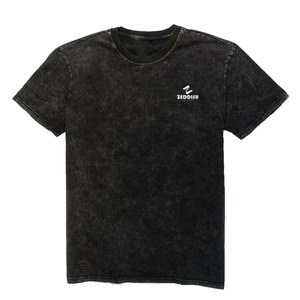 T-shirt délavé à l'acide, nouveau design, meilleure qualité, couleur unie, coupe oversize pour homme. - Product Image 1