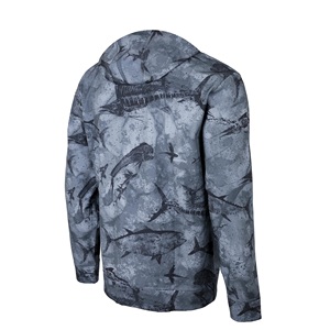 Sweat à capuche de pêche pour homme grande taille, qualité supérieure, séchage rapide, 100% polyester, UPF 50, avec logo personnalisé - Product Image 4