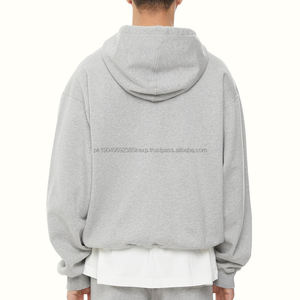 Sweat à capuche en coton lourd pour homme, logo personnalisé, design à épaules tombantes, sweats à capuche vintage lavés, sweat à capuche surdimensionné pour homme - Product Image 4