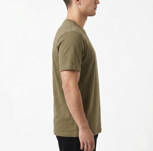เสื้อยืดคอกลมแขนสั้นผู้ชาย ผ้าฝ้าย 100% ทรงปกติ สีพื้น ผ้าถัก สวมใส่สบายๆ ทุกวัน - Product Image 3