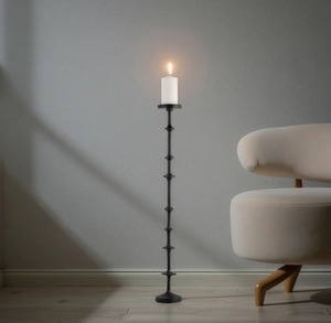 Modern Black Matte Metal <b>Candle</b> Stand Circular Design Home Decoration At <b>Cheap</b> Price - Product Image 1