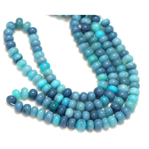 Hermosas cuentas de ópalo de color azul paloma cielo, forma redonda lisa, 5-7mm, cuentas de ópalo liso azul disco, cuentas de ópalo para joyería y artesanía. - Product Image 4