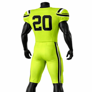 Maillots de football américain personnalisés respirants avec logo frontal, uniformes d'équipe élégants sublimés 100 % polyester - Product Image 4