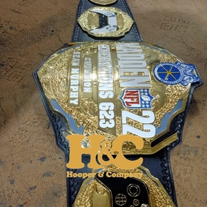 HOOPER COMPANY Heavyweight Custom Black Gold Eco-friendly Unisex High Waist Brass Pu Leather 2.5kg 1.2M Wrestling Championship - Product Image 4