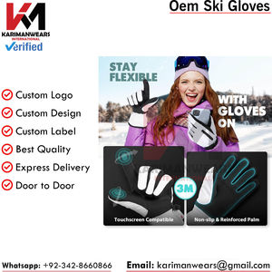 Gants de ski d'hiver, isolés thermiquement, coupe-vent, imperméables, matériau durable, ajustement confortable, design haute adhérence - Product Image 5