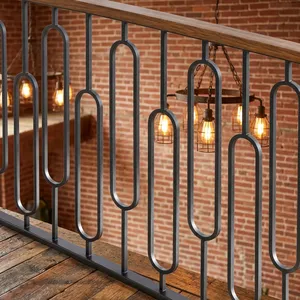 Barandilla de Escalera Moderna de Hierro Forjado con Adornos, Paneles Decorativos de Metal con Espirales, Balaustres para Escaleras Interiores y Balcones - Product Image 6