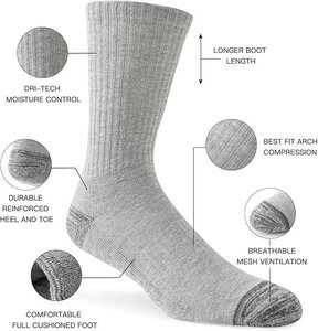 Crew <b>Socks</b> 100% Cotton Breathable Solid Color Daily Wear Casual for Adults Standard <b>Thickness</b> Knitted Spring - Product Image 3