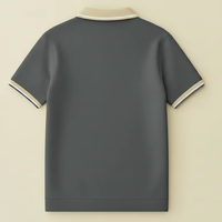 Chemise Homme en Piqué 100% Coton, Unie, Écologique, Broderie Frontale, Manches Courtes, Coupe Slim, Décontractée et Professionnelle, Logo Personnalisé, OEM, Vente en Gros
