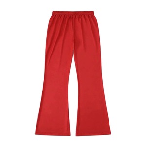 กางเกงวอร์มขาบานลำลองสำหรับผู้ชายปี 2026 พิมพ์ลายตัวอักษรแบบพัฟฟ์ตามสั่ง พิมพ์ลายกากบาท มีเชือกผูกเอว มีกระเป๋า ผ้าคอร์ดูรอย 100% ผ้าฝ้าย ระบายอากาศได้ดี - Product Image 2