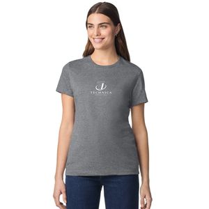 Camiseta de Algodón Cómoda para Mujer, Manga Corta, Cuello Redondo, Informal, Básica, Suave, Transpirable, Ropa de Moda para Uso Diario - Product Image 1
